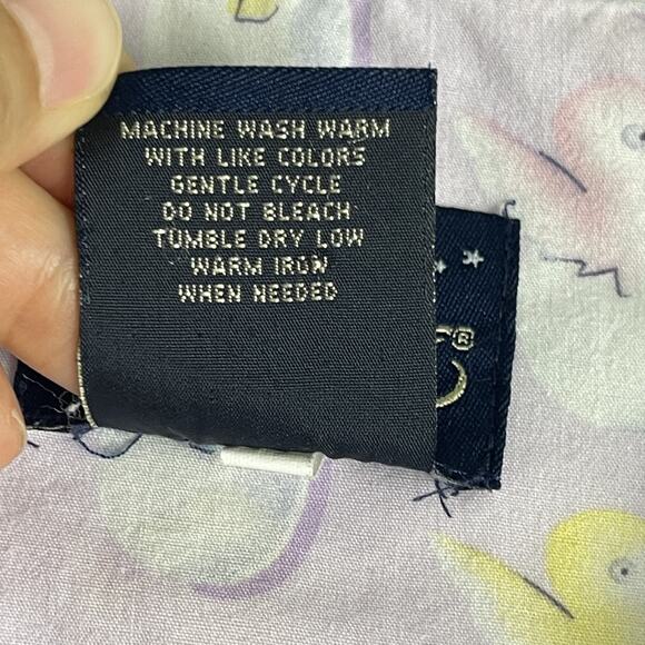 Nick and Nora Pajama Top Womens Small Purple Chick Egg Pastel Cotton Easter - Picture 5 of 12